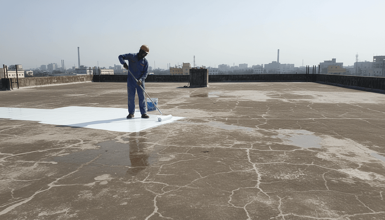 Terrace waterproofing application